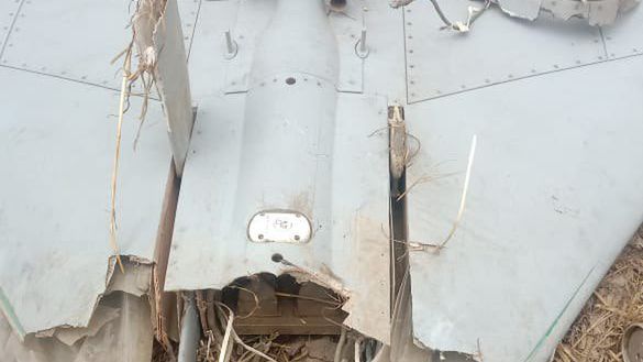 Szczątki izraelskiego HAROP-a gdzieś w Pakistanie.