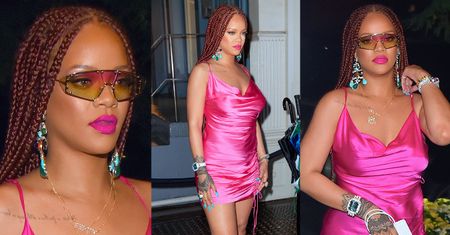 Rihanna chwali się nowymi warkoczykami i halką własnego projektu