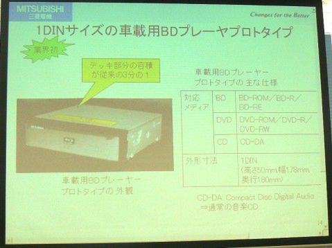 Mitsubishi przedstawia odtwarzacz dysków Blu-ray do samochodu