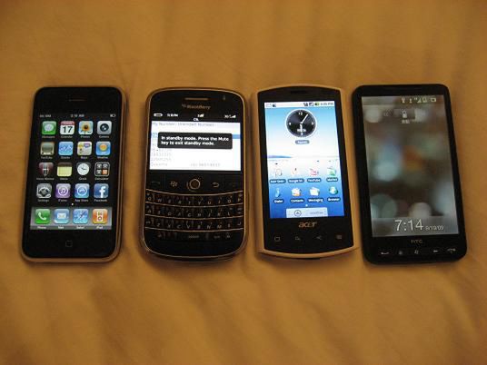 iOS i Android w górę, BlackBerry ostro w dół