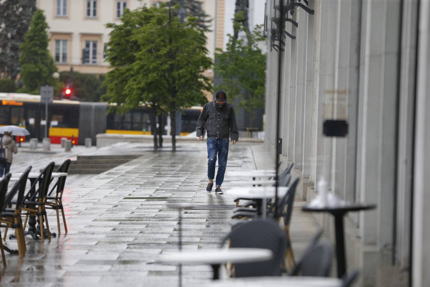 Kuba Wojewódzki w drodze do pracy