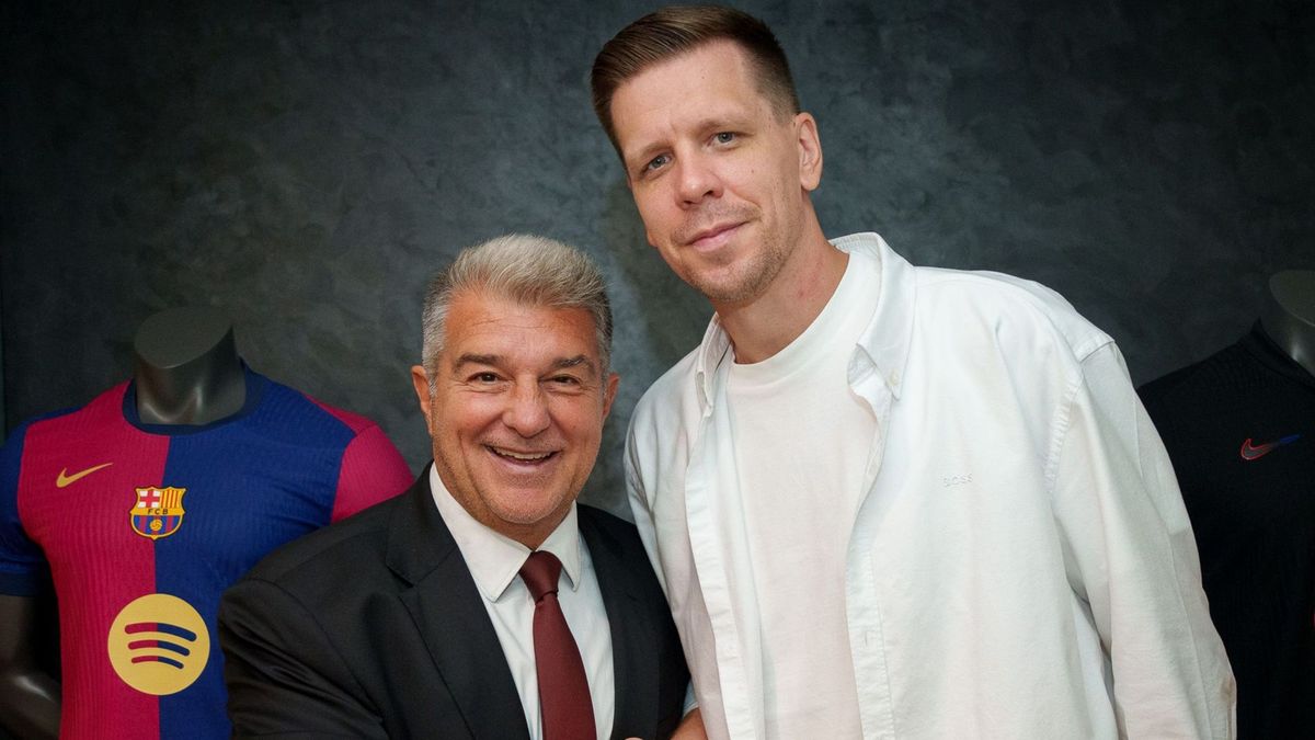 Zdjęcie okładkowe artykułu: Materiały prasowe / fcbarcelona.com / Joan Laporta (L) i Wojciech Szczęsny (P)