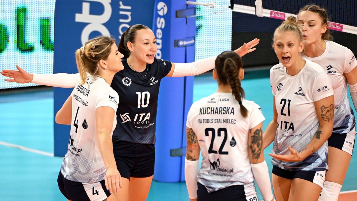 PAP / Darek Delmanowicz / Na zdjęciu: siatkarki ITA TOOLS Stal Mielec