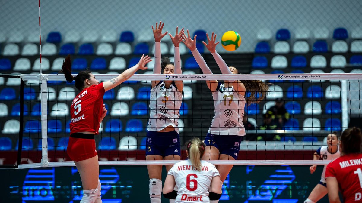 Materiały prasowe / CEV / Na zdjęciu: mecz Prometey Dnipro - Volero Le Cannet