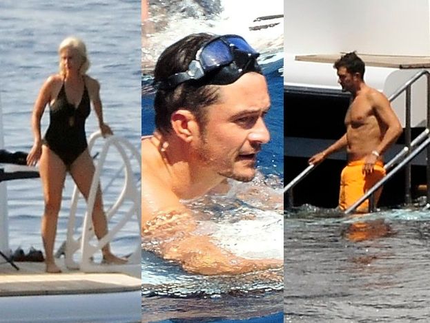 Skąpani w słońcu Majorki Katy Perry i Orlando Bloom wypoczywają na pokładzie gigantycznego jachtu (FOTO)