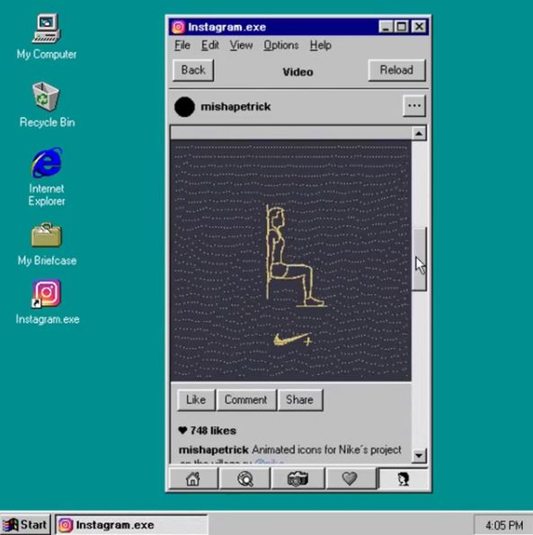 Jak wyglądałby Instagram na Windowsie 95? 1