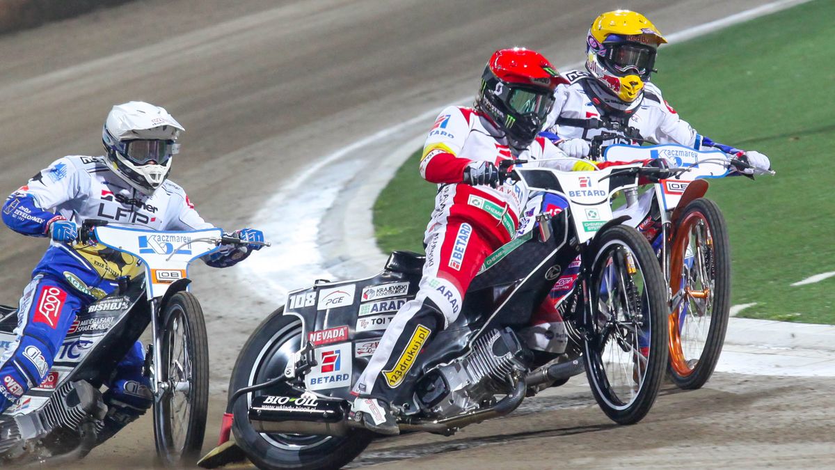 WP SportoweFakty / Katarzyna Łapczyńska / Od lewej: Peter Kildemand, Tai Woffinden, Emil Sajfutdinow