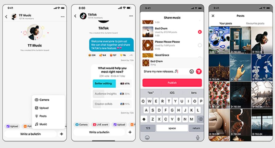 TikTok uruchamia Bulletin Board. Nowa opcja dla marek i twórców