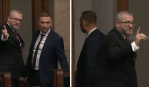 Bąkiewicz wyproszony z sali plenarnej Sejmu. Interweniował Braun