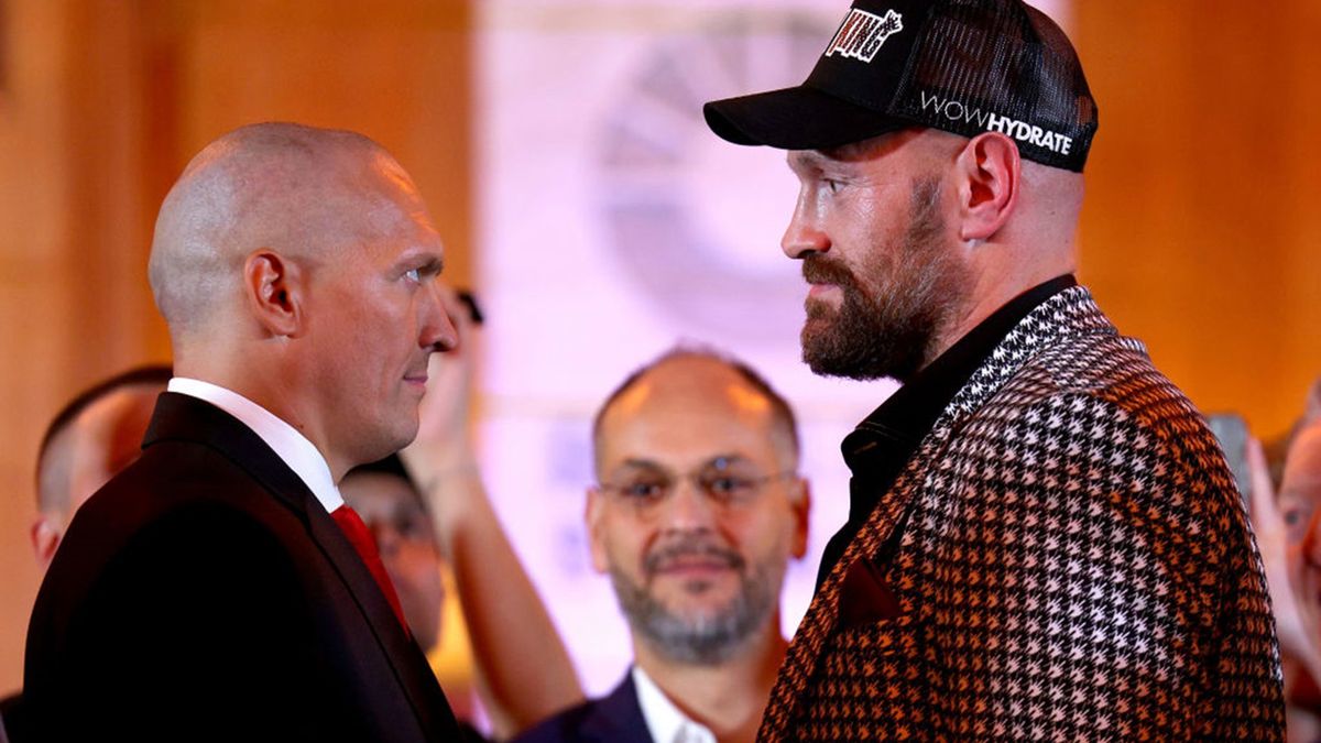 Getty Images / Andrew Redington / Na zdjęciu: Ołeksandr Usyk i Tyson Fury