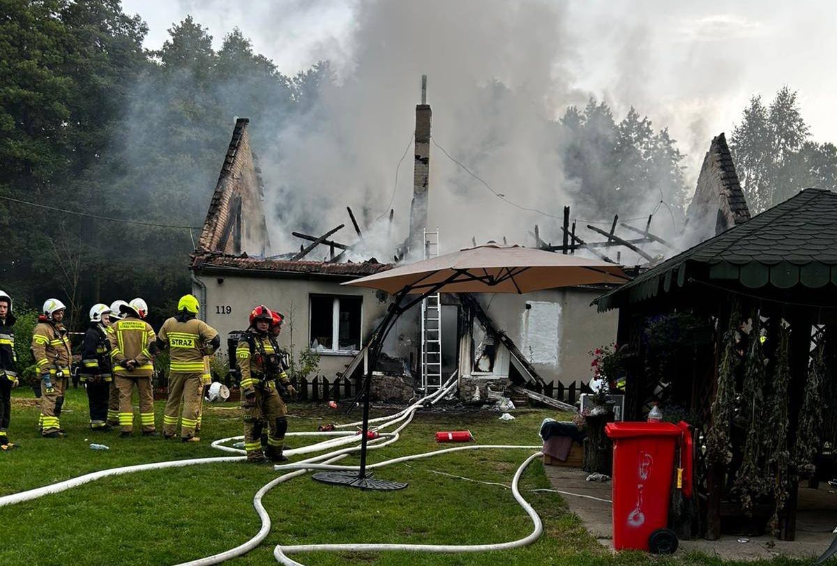 Pożar domu jednorodzinnego w Górznej