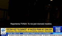 Ekipy TVN24 nie wpuszczono na zjazd "Solidarności" z udziałem prezydenta i premiera