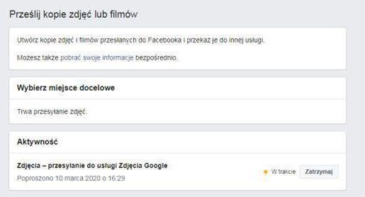 Facebook wprowadza w Polsce narzędzie Photo Transfer Tool. Łatwe wysyłanie zdjęć na konto Google
