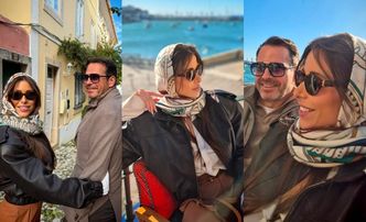 Stylowi Paweł Deląg i jego o dwie dekady młodsza partnerka korzystają z życia, wczasując się w Portugalii (ZDJĘCIA)