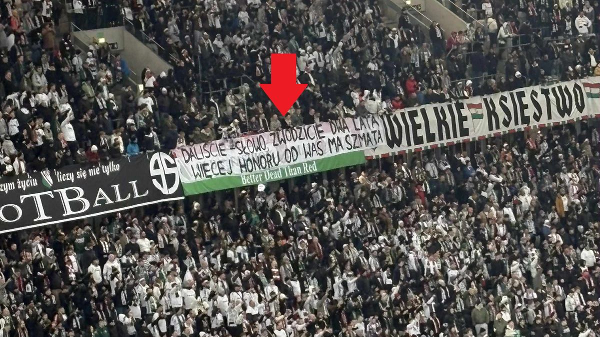 WP SportoweFakty / Na zdjęciu: transparent kibiców Legii