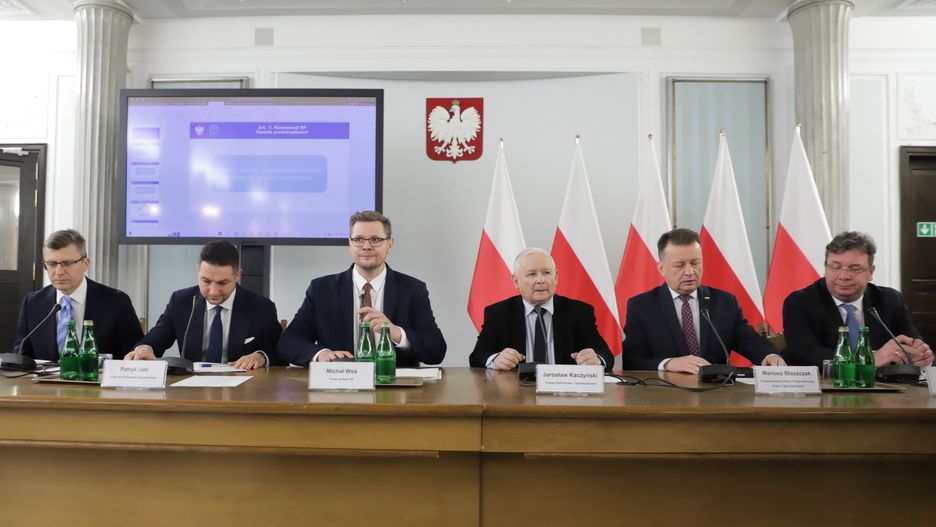 Jarosław Kaczyński z politykami Suwerennej Polski