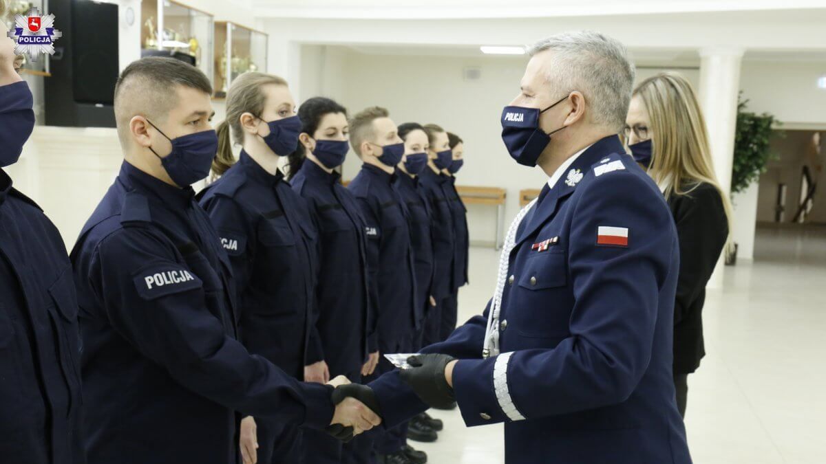 Nowi funkcjonariusze Komendy Wojewódzkiej Policji w Lublinie