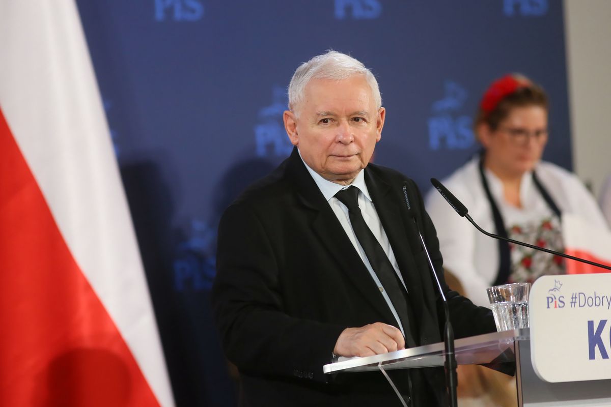 Jarosław Kaczyński w weekend objeżdżał Wielkopolskę (tw/amb) PAP/Tomasz Wojtasik