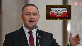 Nawrocki wyjaśnia, dlaczego na Pałacu Prezydenckim wyświetlono obraz