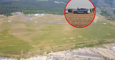 Na lotnisku spadł śmigłowiec. Katastrofa w Lubinie