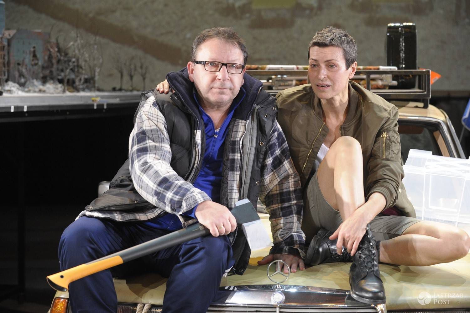 Danuta Stenka i Zbigniew Zamachowski - próba spektaklu Matka Courage i jej dzieci