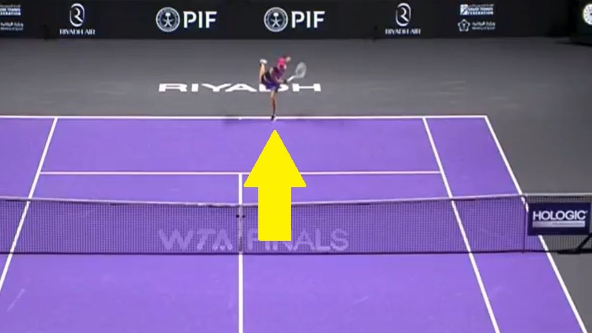 Twitter / WTA / Iga Świątek w meczu z Darią Kasatkiną w WTA Finals