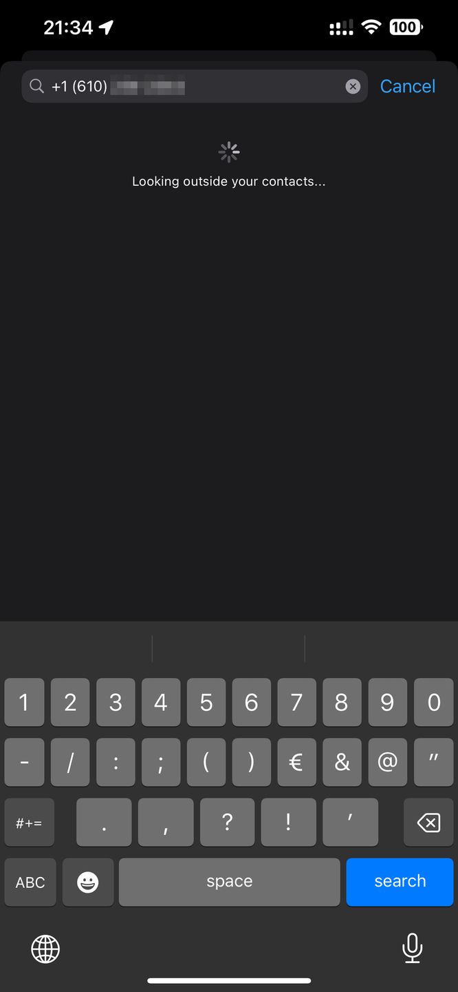 WhatsApp - kontakt z niezapisanym numerem