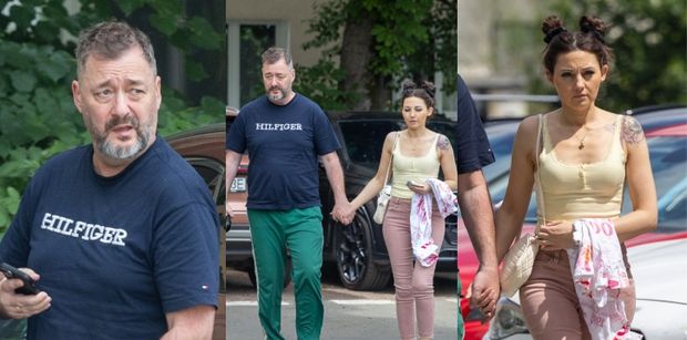 Odziany w dresy Jacek Rozenek zmierza na randkę z młodszą o 20 lat żoną w centrum Warszawy (ZDJĘCIA)