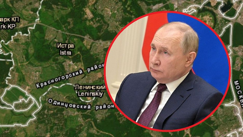 Jeden z dronów został zestrzelony pod Moskwą, niedaleko rezydencji Władimira Putina