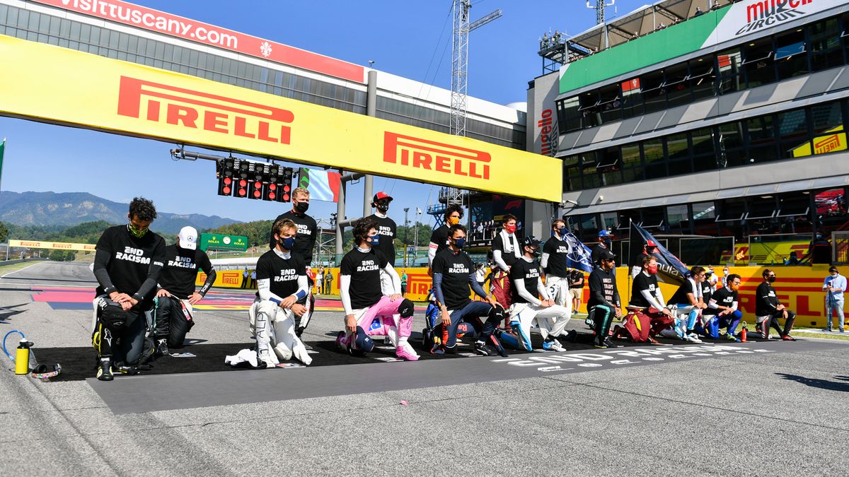protest przed wyścigiem F1