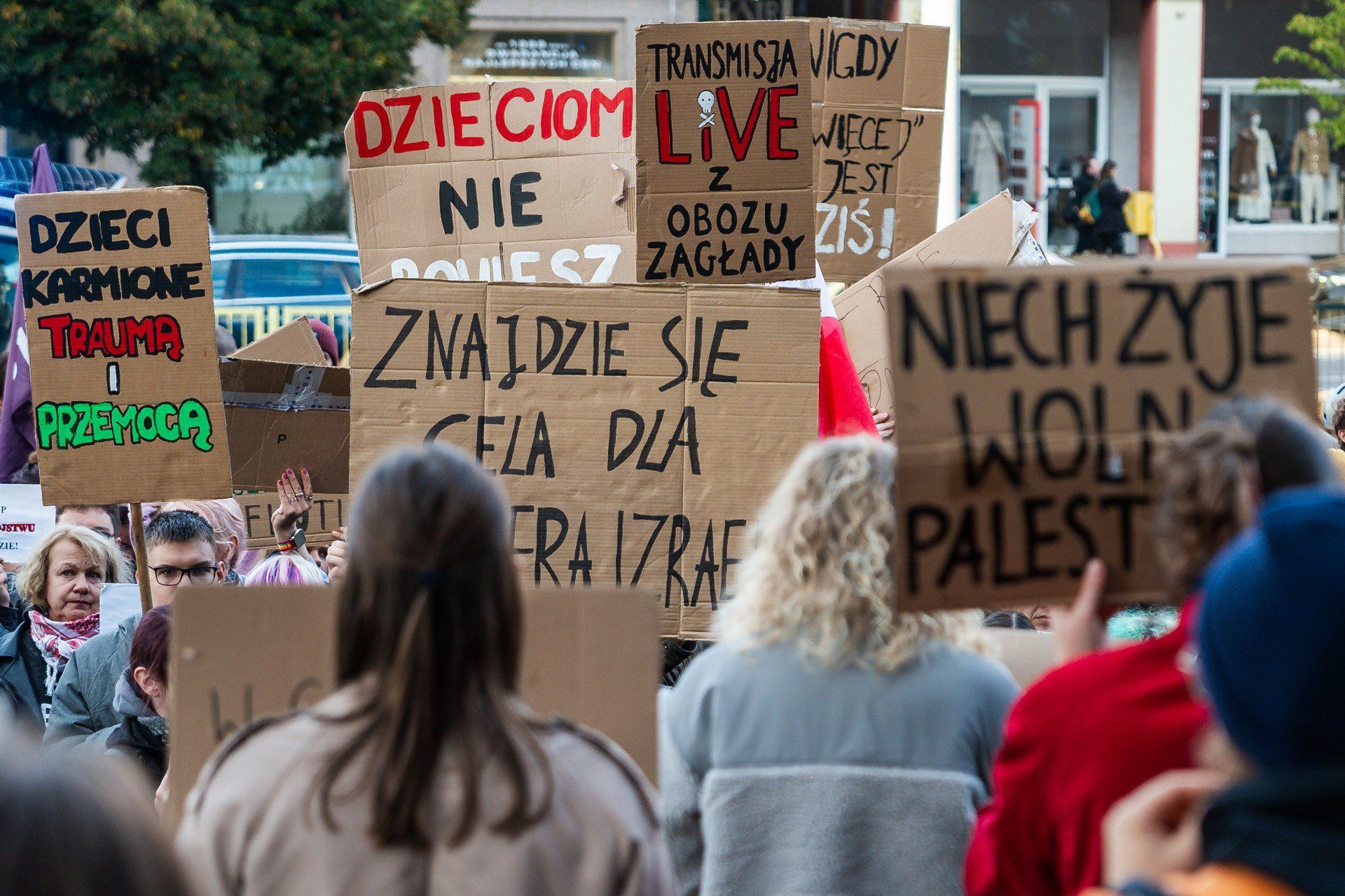 Demonstracja przeciwko działaniom Izraela Gdańsk