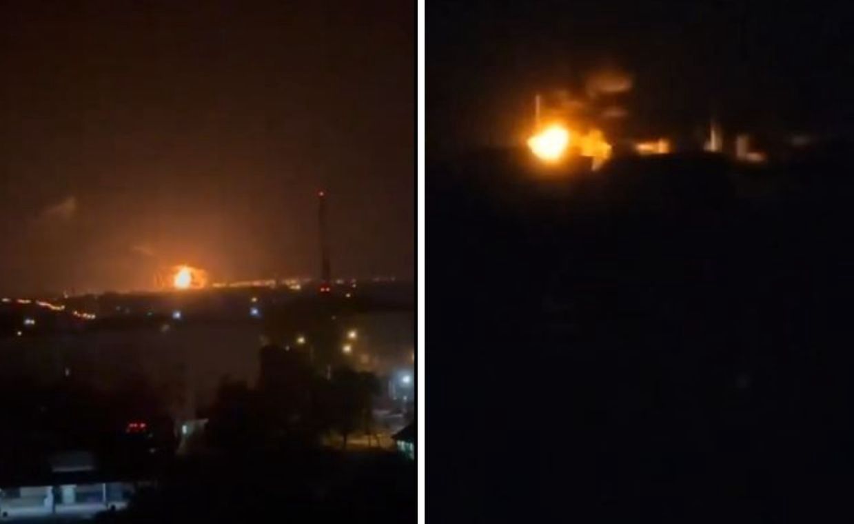 Fire at a Russian refinery. "Partially suspended operations"