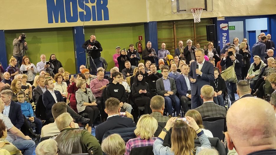 Spotkanie Donalda Tuska w Pabianicach