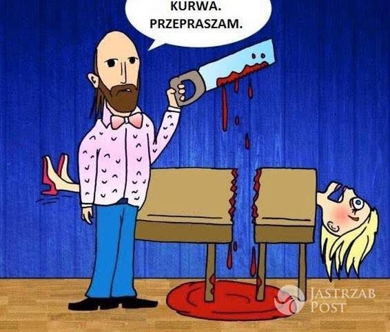 Mem nawiązujący do wypadku Marzeny Rogalskiej w "Pytaniu na Śniadanie"