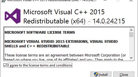 Microsoft Visual C++ Redistributable dla Visual Studio 2019, 2017 i 2015
