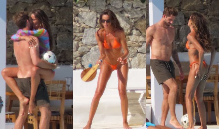 "Aniołek" Victoria's Secret i jego o 6 lat młodszy narzeczony całują się nad basenem
