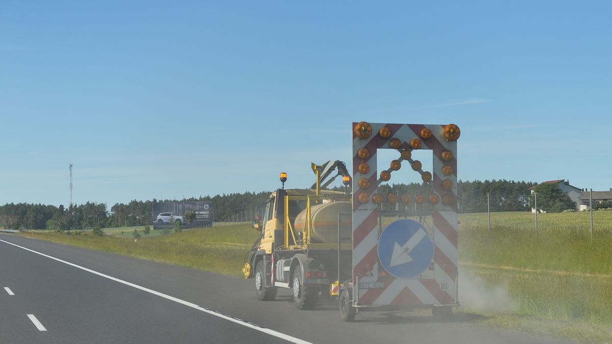 Prace konserwatorskie na autostradzie A1