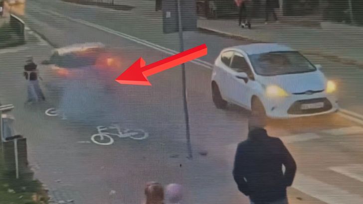 Decydowały centymetry. Dziecko było akurat na chodniku. Mamy nagranie