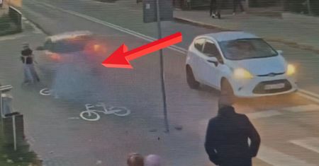 Decydowały centymetry. Dziecko było akurat na chodniku. Mamy nagranie