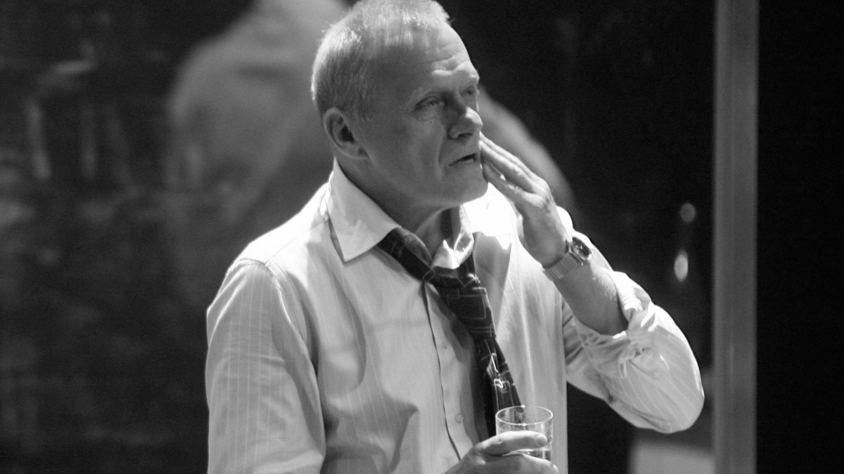 Zygmunt Józefczak podczas próby spektaklu "Oczyszczenie" w Teatrze Starym w Krakowie