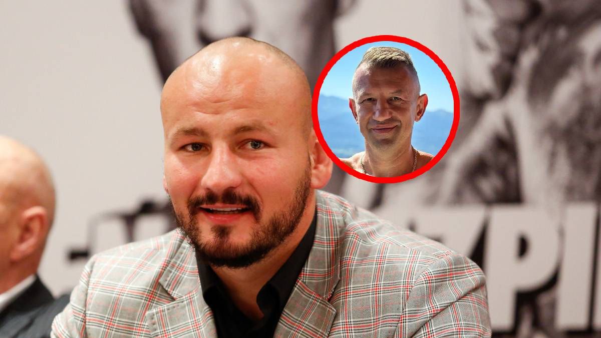 Na zdjęciu: Artur Szpilka, w kółeczku Tomasz Adamek