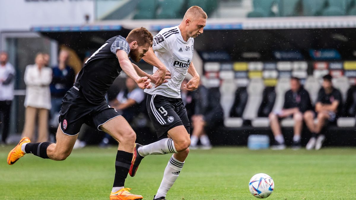 WARSAW, POLAND - 2022/07/08: Arseniy Batagov (L) of Zorya and Blaz Kramer (R) of Legia are seen in action during the friendly match between Legia Warszawa and Zorya Luhansk at Marshal Jozef Pilsudski Legia Warsaw Municipal Stadium.
Final score; Legia Warszawa 2:1 Zorya Luhansk. (Photo by Mikolaj Barbanell/SOPA Images/LightRocket via Getty Images)