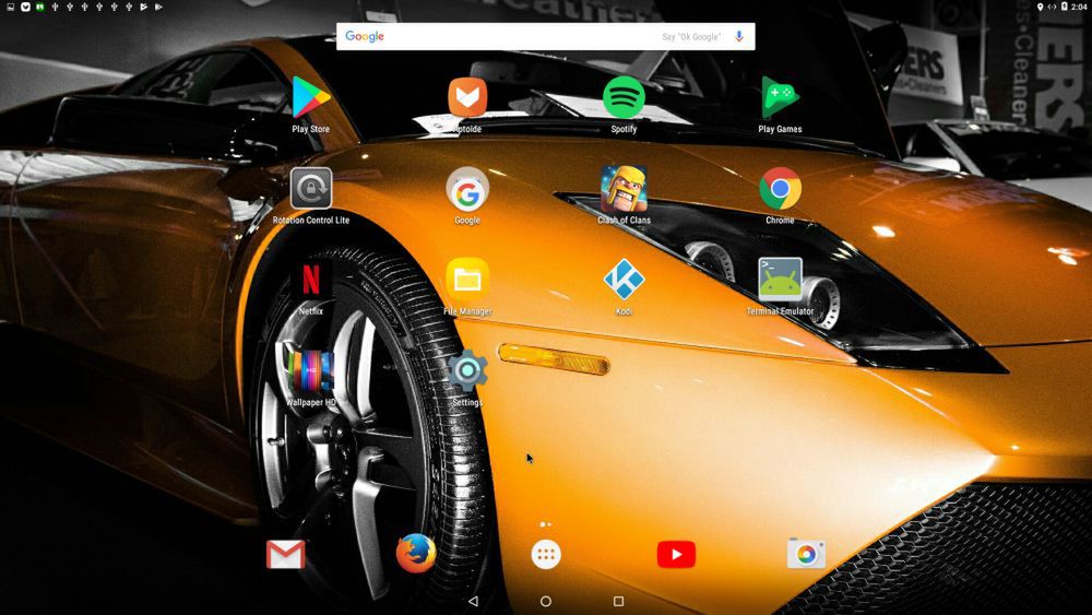 Domyślny pulpit Andexa: Clash of Clans, Netflix, Firefox i Spotify w jednej dystrybucji
