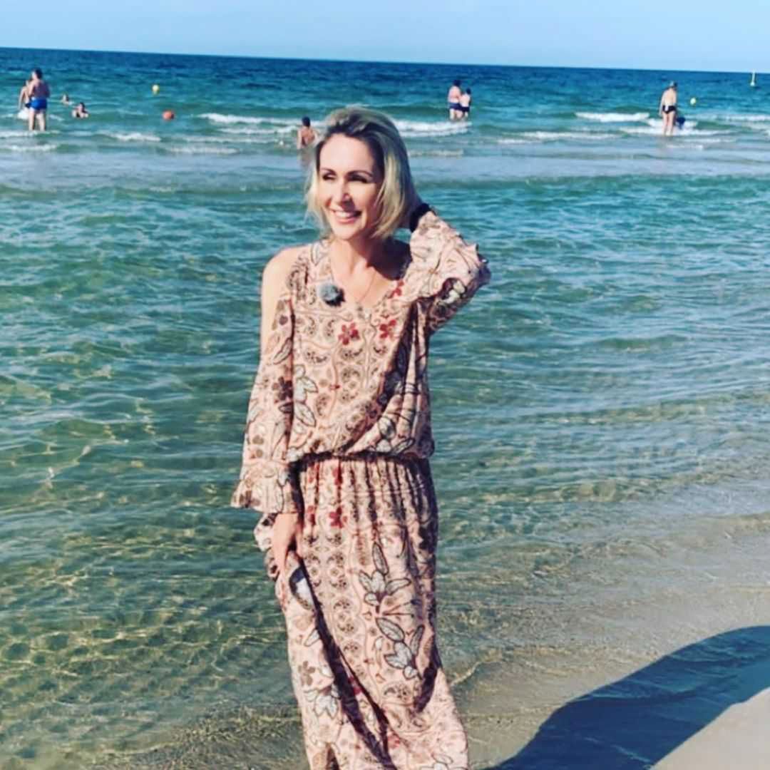 Małgorzata Ohme w zjawiskowej sukni na plaży
