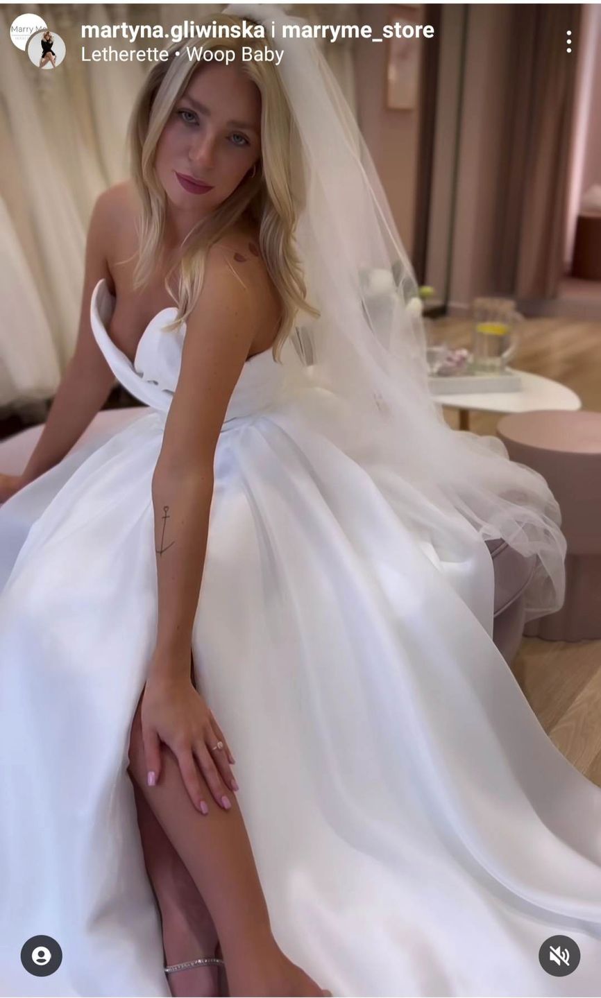 Martyna Gliwińska w sukni ślubnej