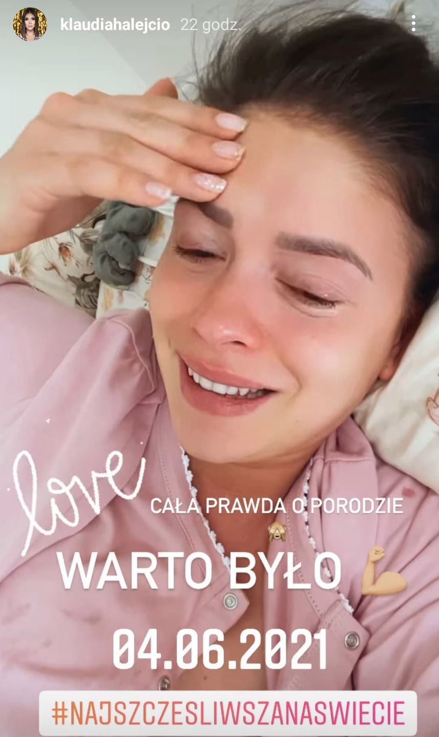 Klaudia Halejcio - poród