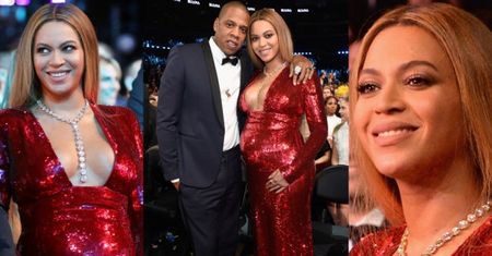 Beyonce chwali się ciążowym brzuszkiem w czerwonych cekinach (ZDJĘCIA)