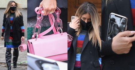 "Projektantka” Małgorzata Rozenek pomyka po stolicy z różową torebką za 2 TYSIĄCE ZŁOTYCH i Radkiem na tapecie (ZDJĘCIA)