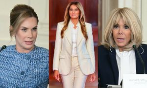 Marta Nawrocka w garsonce zasiadła do stołu z Melanią Trump i Brigitte Macron w Białym Domu. Jak wypadła na ich tle? (ZDJĘCIA)