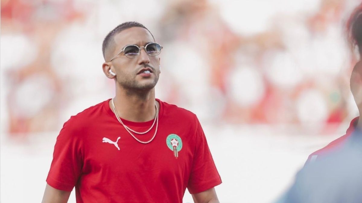 Hakim Ziyech w barwach reprezentacji Maroka
